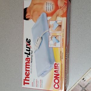 COPY - Conair therma + luxe moist dry heating pad. New. Never used. In box.